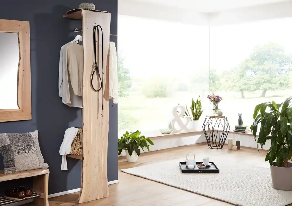 Garderobe Akazie 36x40x200 natur lackiert PURE ACACIA #714 Wochenendangebot