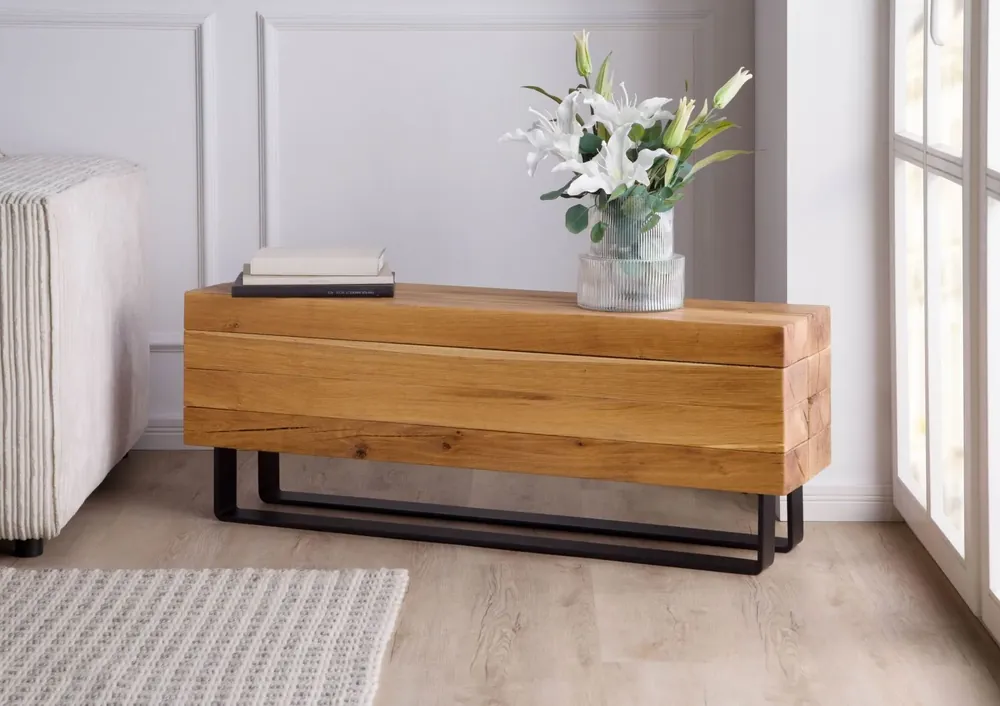 Letzte Chance Bank Eiche 120x30x46 natur geölt LOUNGE COLLECTION #09
