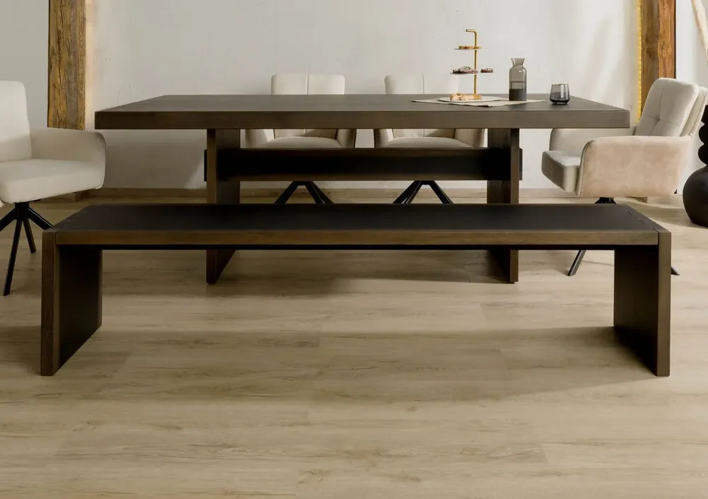Solange Der Vorrat Reicht Bank Eiche 193x40x45 dunkelbraun lackiert BEAMS #85