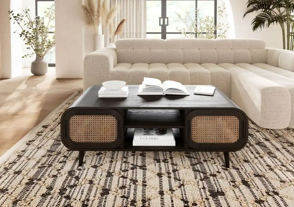 Couchtisch Mango 120x60x45 dunkelgrau lackiert VALENCIA #201 Sonderaktion