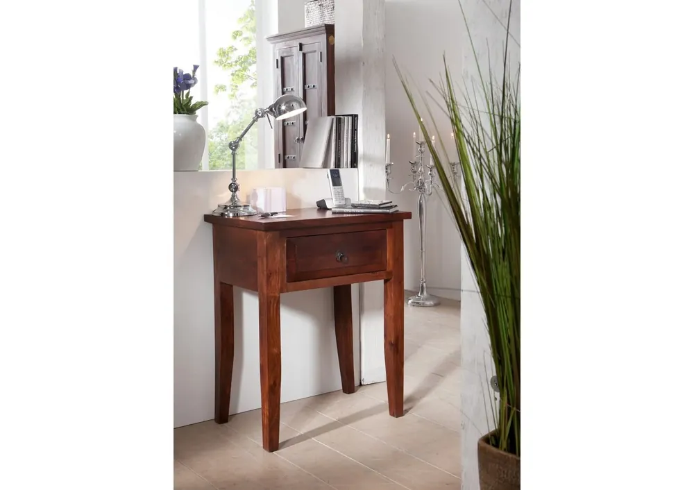 Beistelltisch Akazie 60x40x75 nougat lackiert OXFORD #907 Günstig