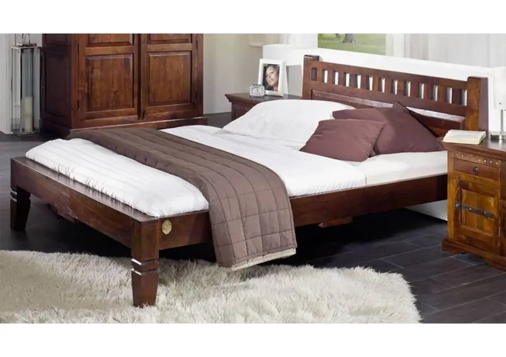 Bett Akazie 120x200x90 nougat lackiert OXFORD #227 Markenware