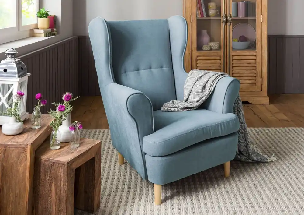 Ohrensesessel 71x74x105 hellblau SCANDI #108 Highlight