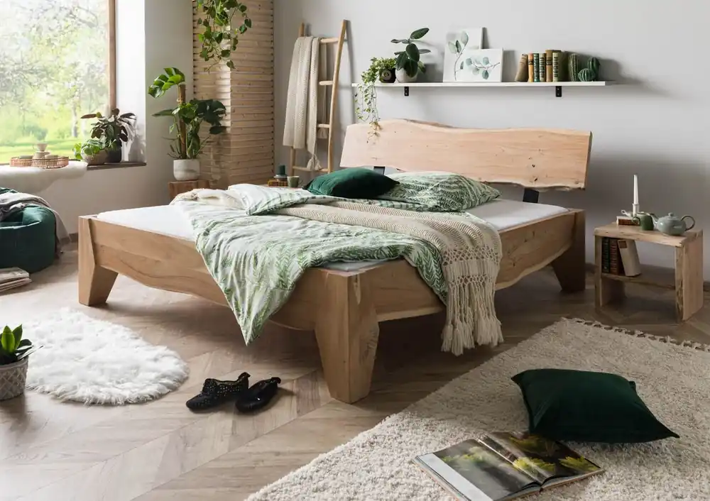 Bett Akazie 200x200 Akazie natur lackiert PURE ACACIA #315 Markenware