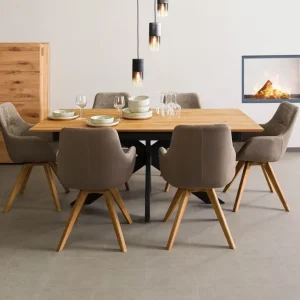 Esstisch verlängerbar Wildeiche 180-265x100 natur geölt KITZBÜHEL #11 Nur Heute