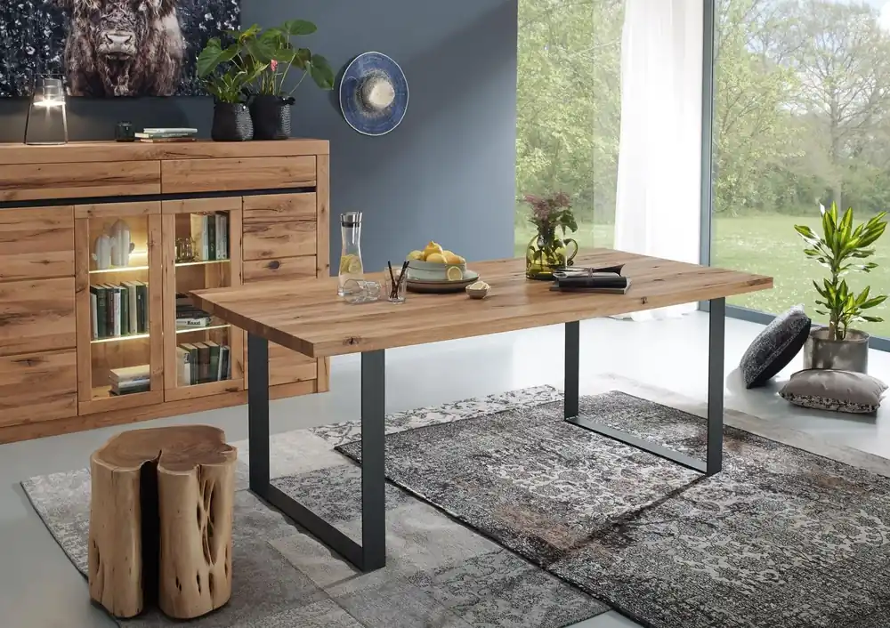 Esstisch Wild-/Zerreiche 180x90x76 natur geölt MONTREUX #114 Top-Angebot