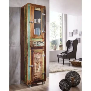 Hochschrank Altholz 55x38x190 mehrfarbig lackiert FREEZY #11 Jetzt Bestellen