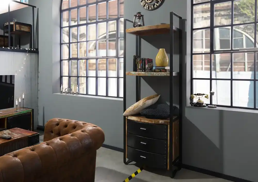Regal Altholz 70x40x200 mehrfarbig lackiert INDUSTRIAL #10 Heißes Angebot
