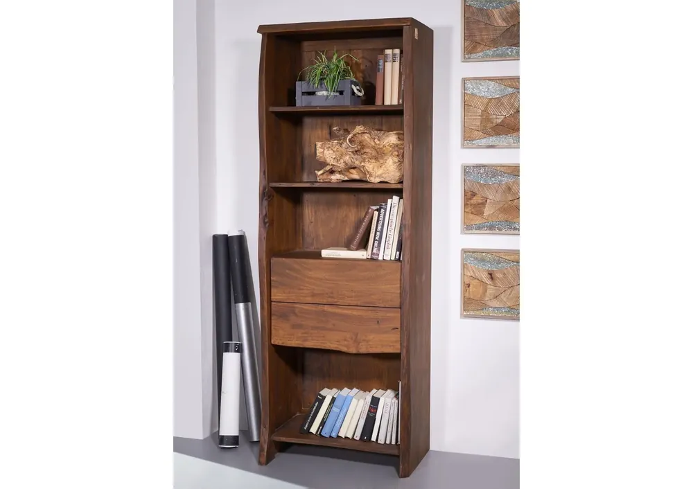Letzte Chance Regal Akazie 71x45x204 braun lackiert PURE ACACIA #211