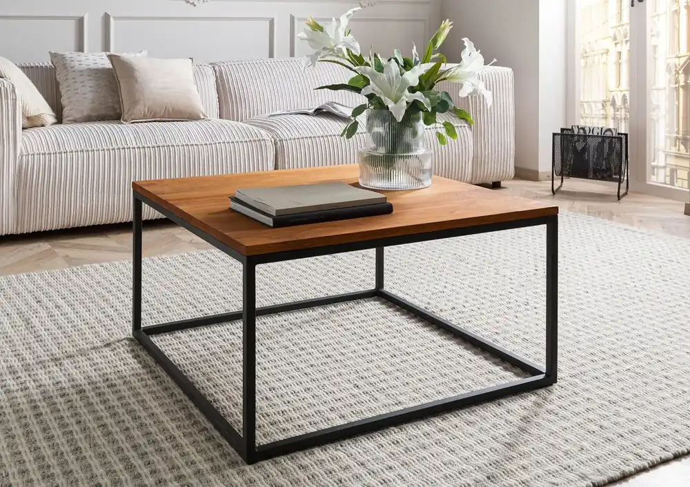 Couchtisch Wildeiche 80x80x43 natur geölt LOUNGE COLLECTION #08 Letzte Chance