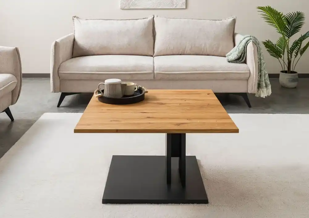 Couchtisch Wildeiche 80x80x43 natur lackiert / geölt KITZBÜHEL #104 Mega-Angebot