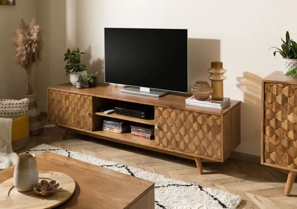 Must-Have TV-Board Akazie 170x42x48 Akazie natur lackiert MOSAYK #111
