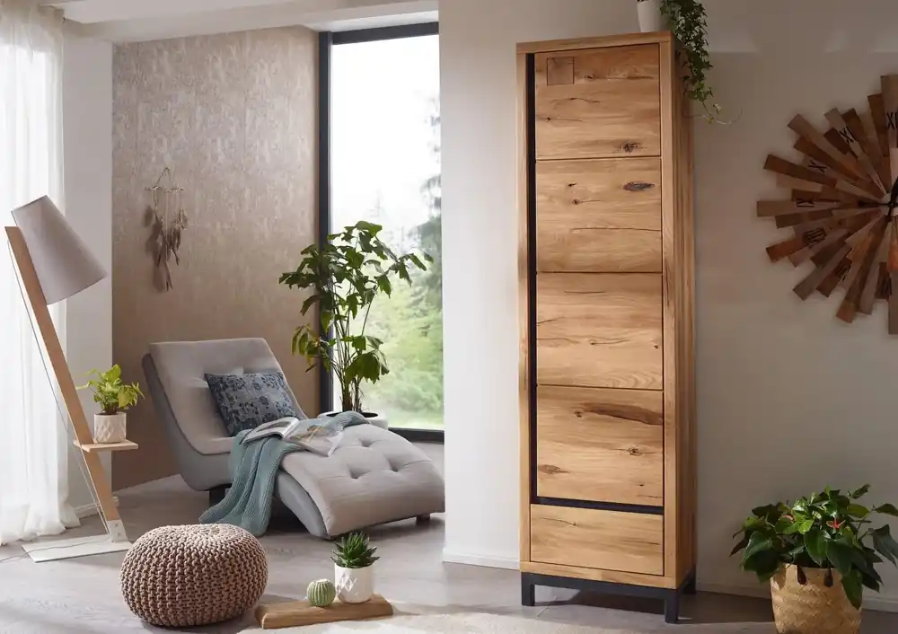 Garderobe Wildeiche 56x40x205 natur geölt VILLANDERS #131 Sofort Bestellen