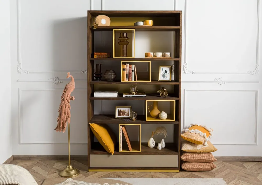 Regal Mango 111x40x193 braun geölt CHICAGO #111 Heißes Angebot