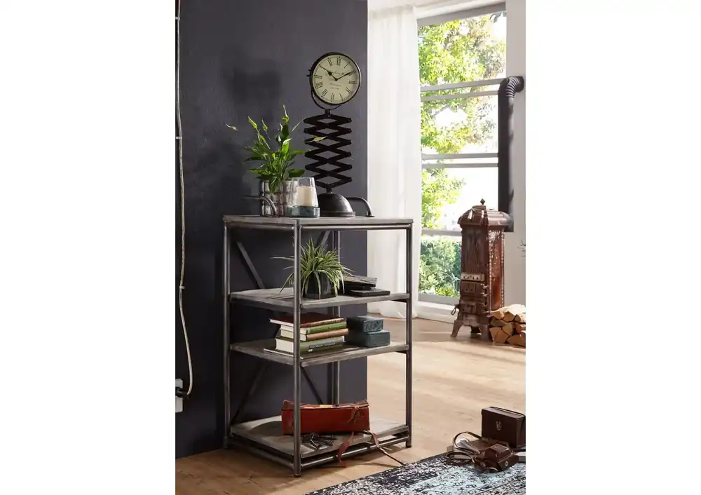 Angebot Regal Mango 61x46x100 grau lackiert HEAVY INDUSTRY #111