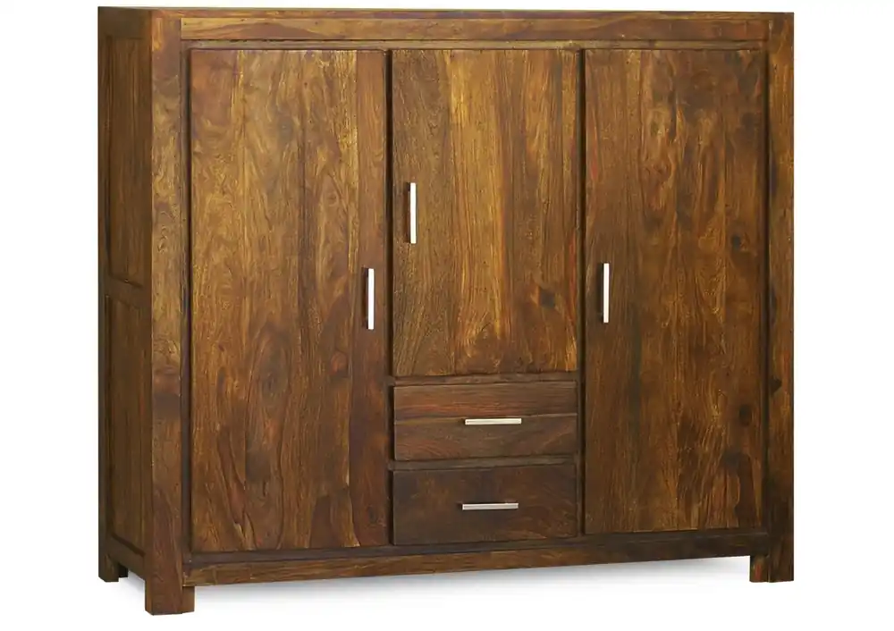 Highboard Sheesham 140x42x120 braun lackiert METRO LIFE #124 Angebot