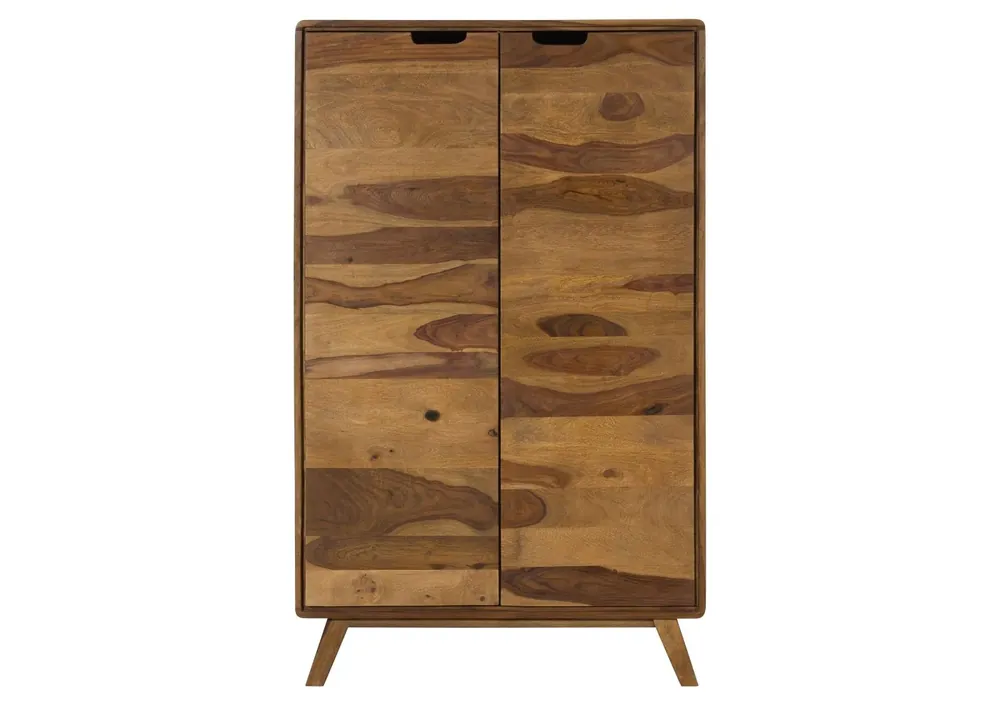Highboard Sheesham 90x40x145 natur sandgestrahlt lackiert MALMÖ 2 #208 Neu