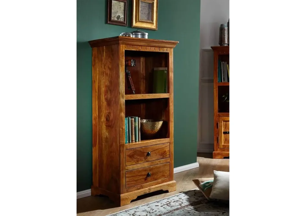 Sofort Bestellen Regal Akazie 68x44x140 honig lackiert OXFORD #01010