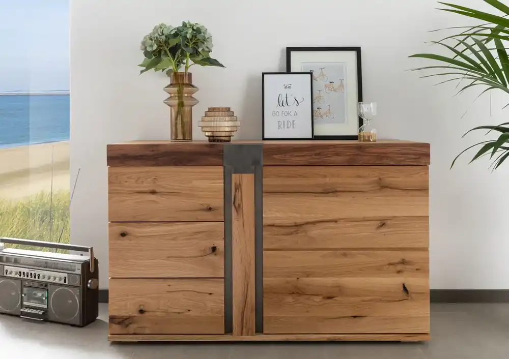 Online Kaufen Sideboard Wildeiche / Zerreiche 115x45x75 natur geölt NEW AMSTERDAM #09