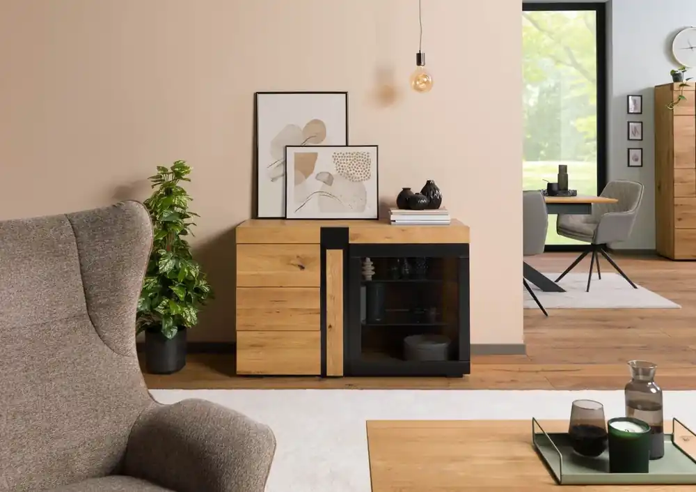 Sideboard Wildeiche 115x45x75 natur geölt ROTTERDAM #115 Neue Kollektion