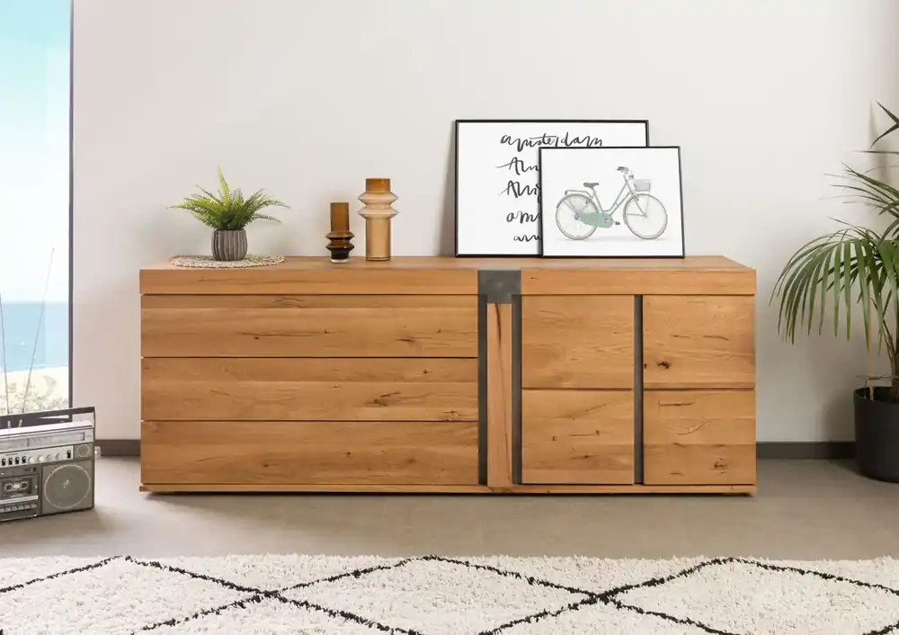 Top-Preis Sideboard Wild-/Zerreiche 200x45x75 natur geölt NEW AMSTERDAM #16