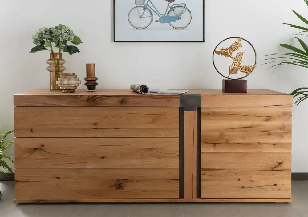 Sideboard Wildeiche / Zerreiche 180x45x75 natur geölt NEW AMSTERDAM #11 Preisknaller