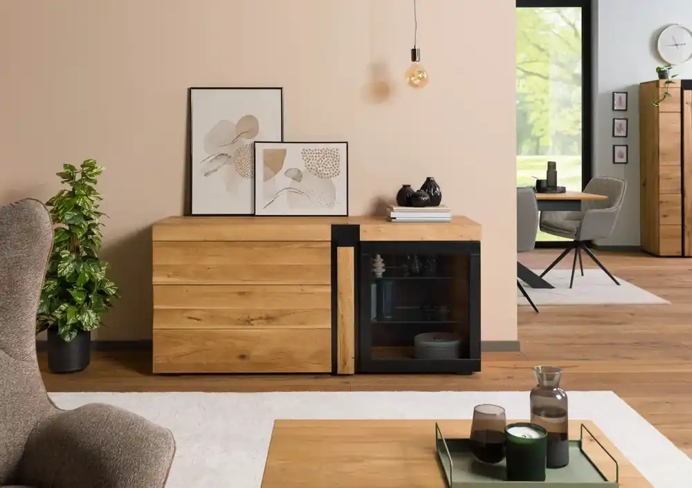 Sofort Bestellen Sideboard Wildeiche 161x45x75 natur geölt ROTTERDAM #116