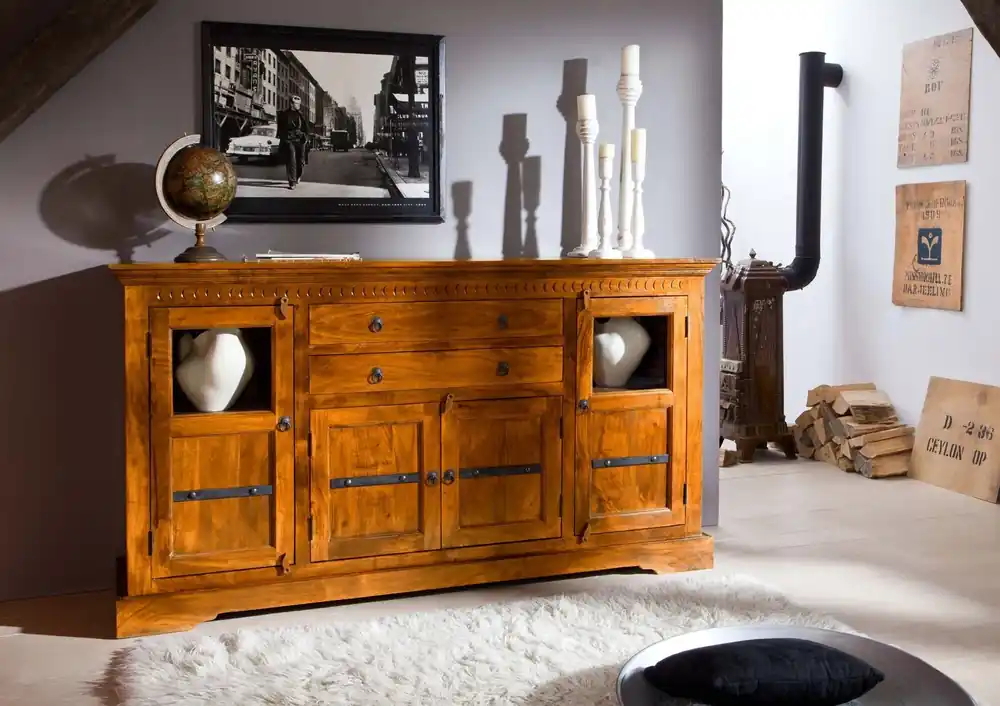 Sonderangebot Sideboard Akazie 181x50x100 honig lackiert OXFORD #0453