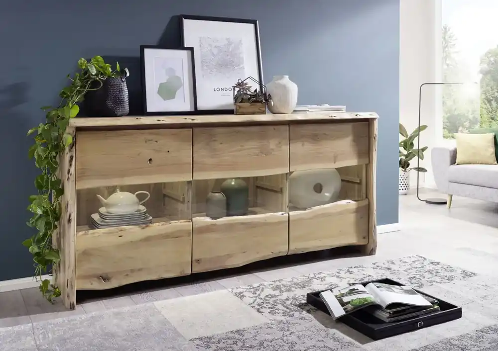 Mega-Angebot Sideboard Akazie 191x45x96 natur lackiert PURE ACACIA #708