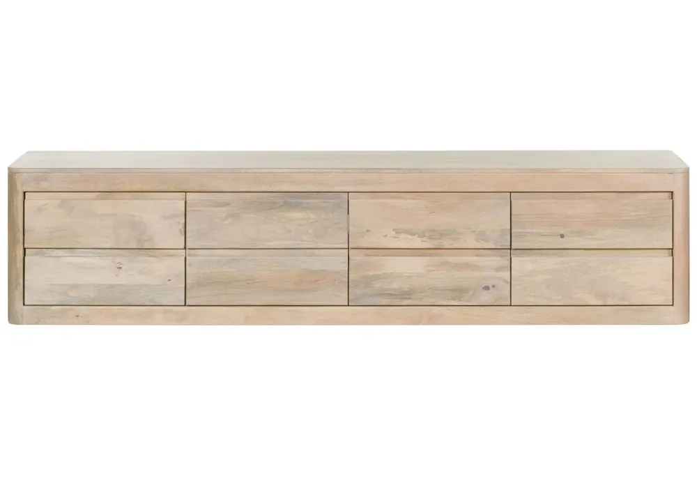 TV-Board Mango 220x40x50 weiß lackiert TORONTO #366 Preiswert