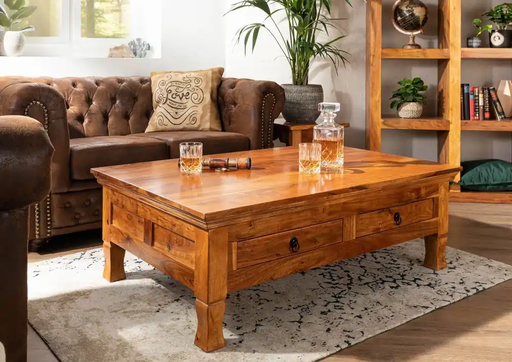 Couchtisch Akazie 120x75x40 honig lackiert OXFORD #0445 Jetzt Bestellen