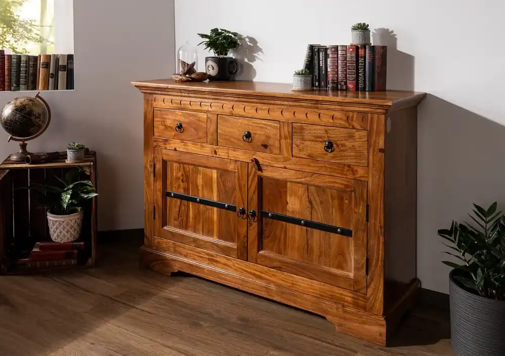 Kommode Akazie 120x40x90 honig lackiert OXFORD #0531 Preisreduziert