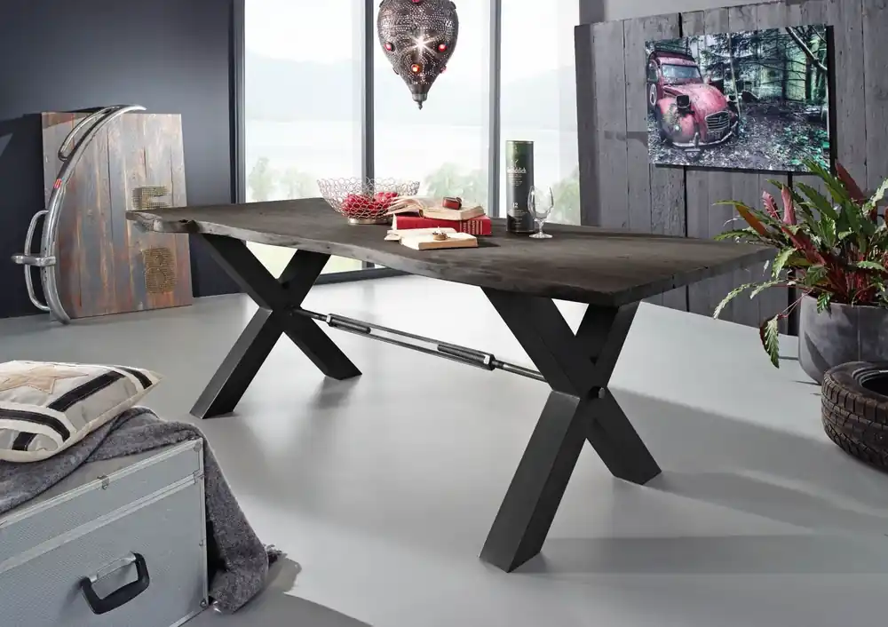 Esstisch Akazie 180x100x76 grau lackiert IRON LABEL #115 Jetzt Bestellen