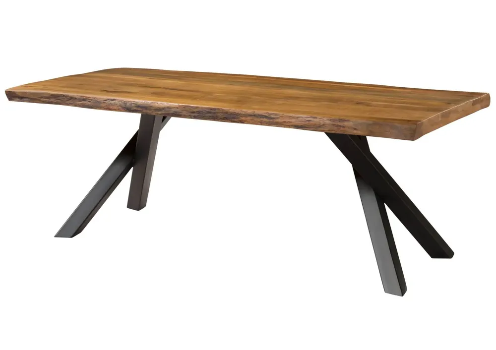 Baumtisch Mango 180x90x76 natur lackiert / A-Gestell anthrazit matt FREEFORM 5 Garantierte Lieferung