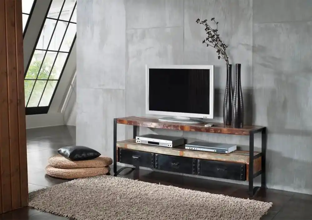 TV-Board Altholz 145x43x60 mehrfarbig lackiert INDUSTRIAL #05 Super-Preis