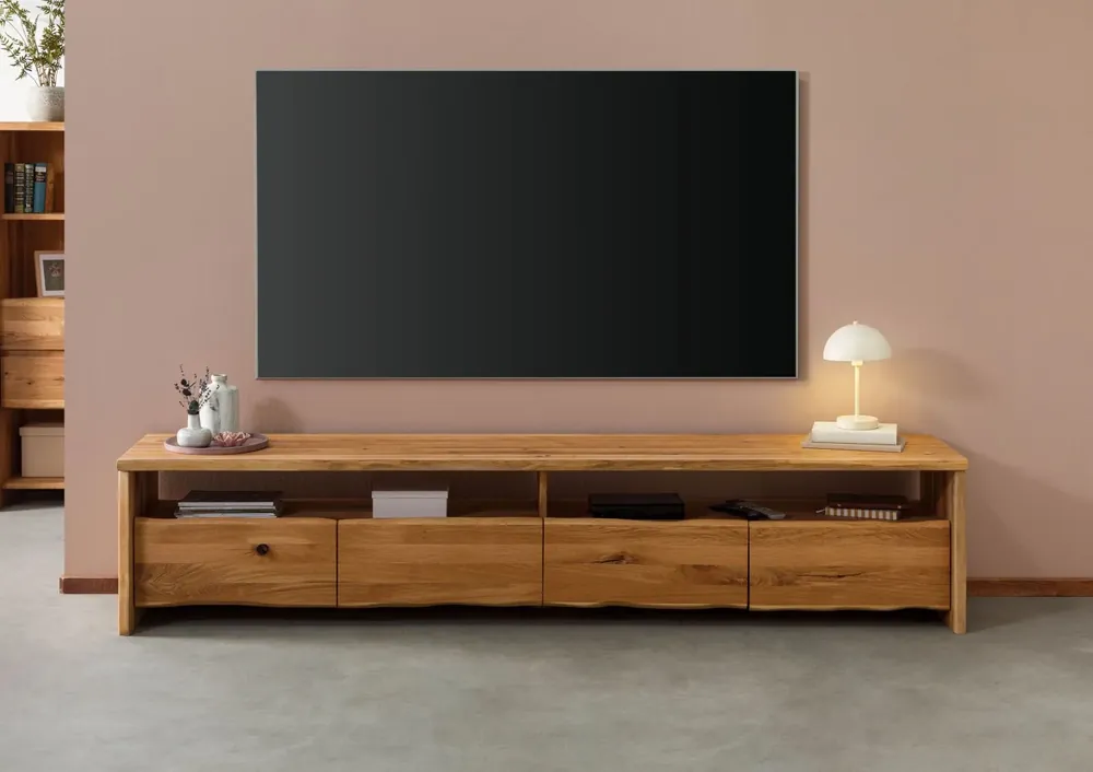 Sichere Zahlung Lowboard Wildeiche 240x45x50 natur geölt PURE OAK #119