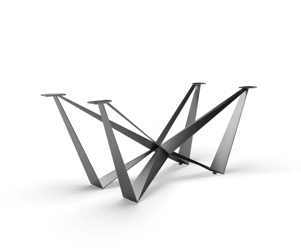 Neue Kollektion Tischgestell Spider Edelstahl Graphit für Tischplatten ab 200 cm