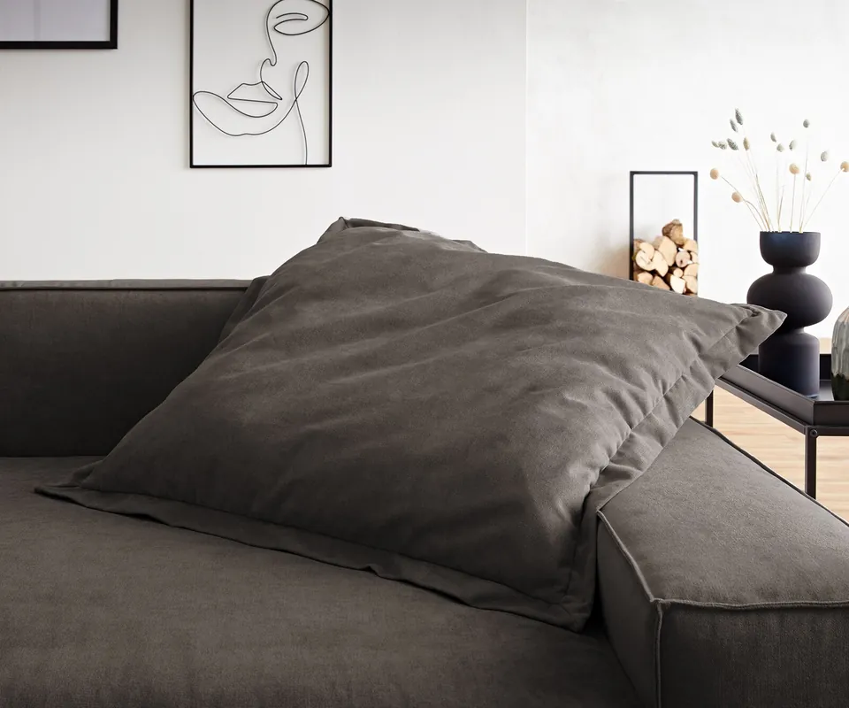 Wurfkissen Sirpio XL 85x85 Mikrofaser Khakibraun Sale