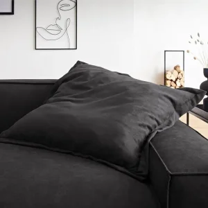 Direktkauf Wurfkissen Sirpio XL 85x85 Mikrofaser Schwarz