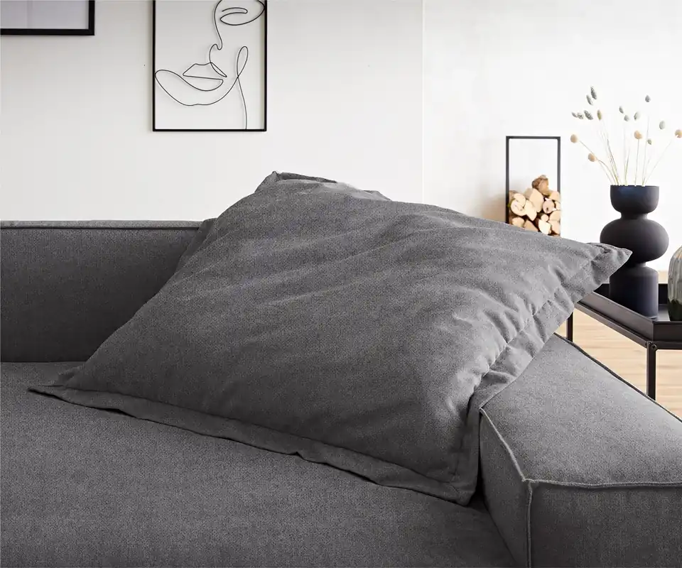 Garantierte Lieferung Wurfkissen Sirpio XL 85x85 Mikrofaser Taupe