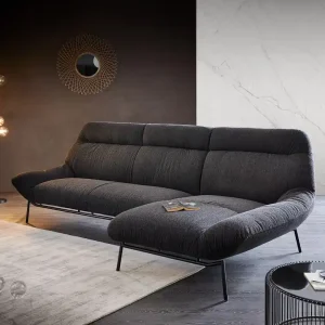 Ecksofa Shape High 305x160 Schwarz Longchair rechts by ES brand Markenprodukt