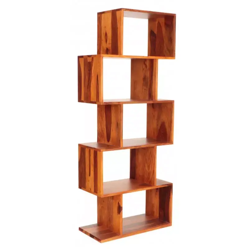 Super-Preis Bücherregal Rami 60x150x30 aus indischem Sheesham-Massivholz