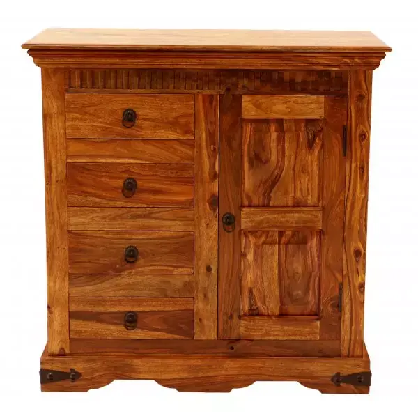 Direktkauf Kommode Jali 90x90x45 aus indischem Sheesham-Massivholz