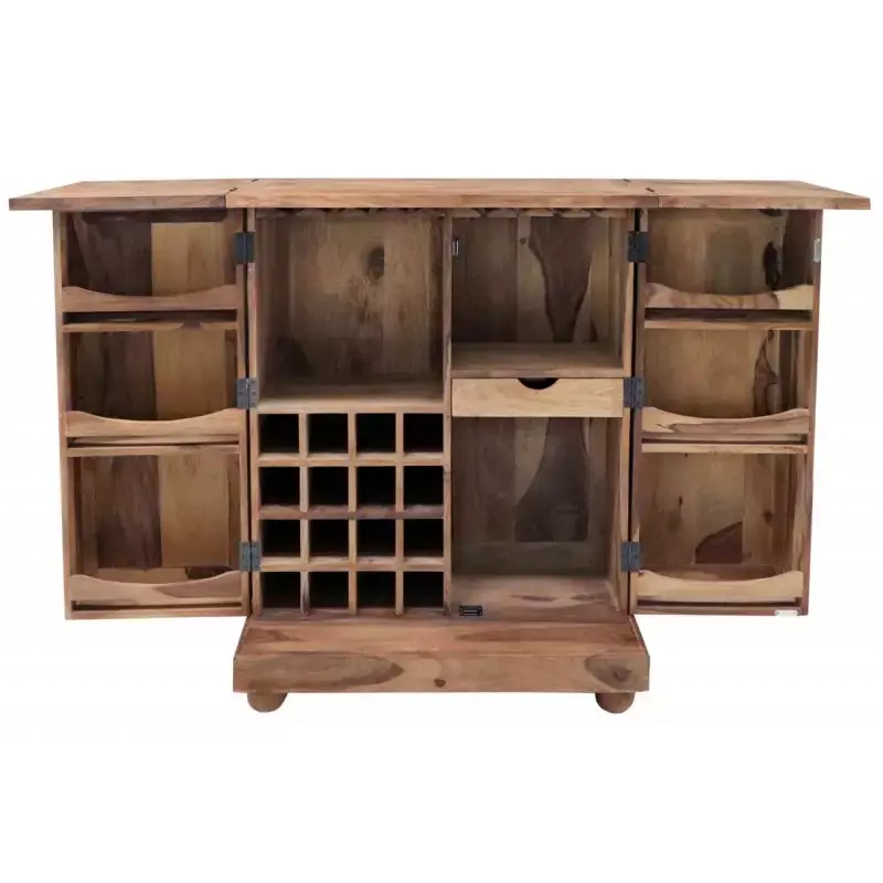Aufklappbarer Barschrank 80x105x55 aus indischem Sheesham-Holz Kracherpreis