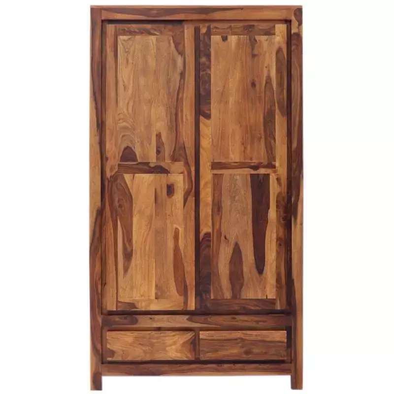 Zertifiziert Schrank Gani 110x200x60 aus indischem Sheesham-Massivholz