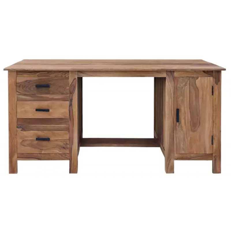 Geprüft Schreibtisch Rami 160x76x80 aus indischem Sheesham-Massivholz