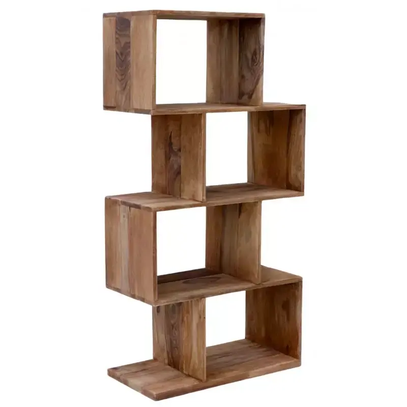 Bücherregal Rami 60x120x30 aus indischem Sheesham-Massivholz Beliebt