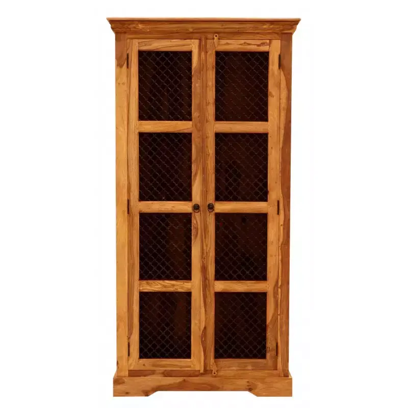 Vitrine Jali 100x200x45 aus indischem Sheesham-Massivholz Must-Have