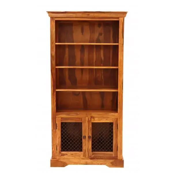 Saisonangebot Bücherregal Jali 100x200x45 aus indischem Sheesham-Massivholz