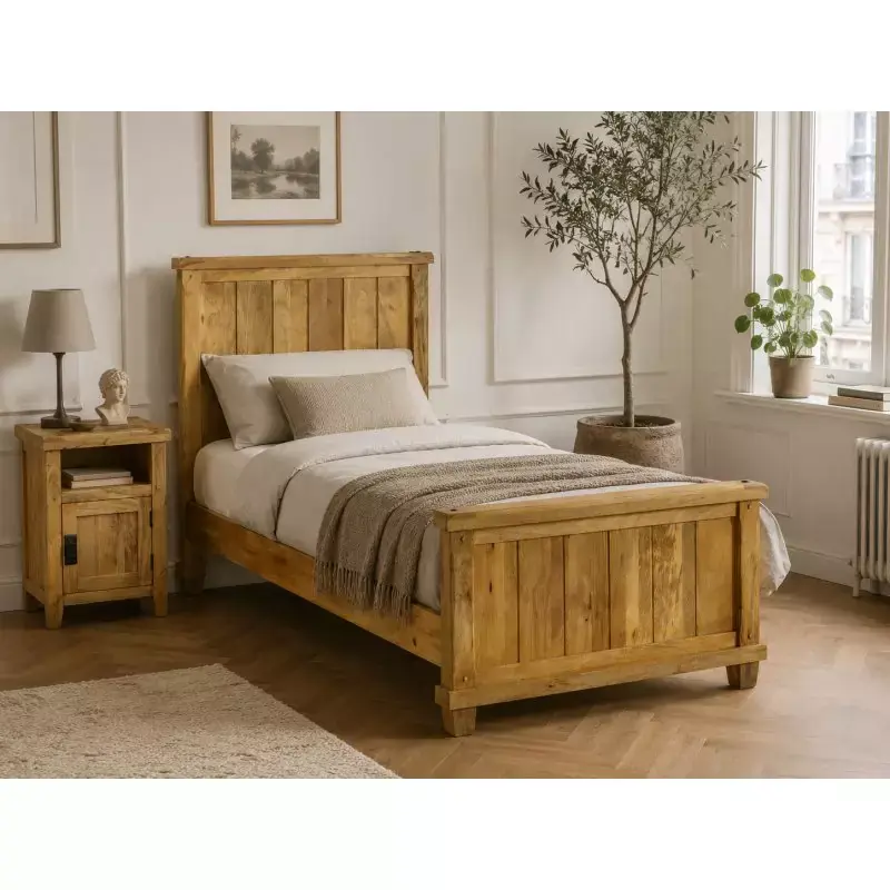 Aktuell Bett Devi 90x200 aus Mangoholz